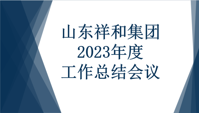山東祥和集團(tuán)召開2023年度工作總結(jié)會議
